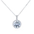 Round Moissanite and Diamond Necklace 3 1/3 CTW 14k Gold